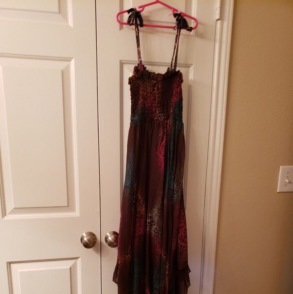 Handkerchief hem sun dress one size